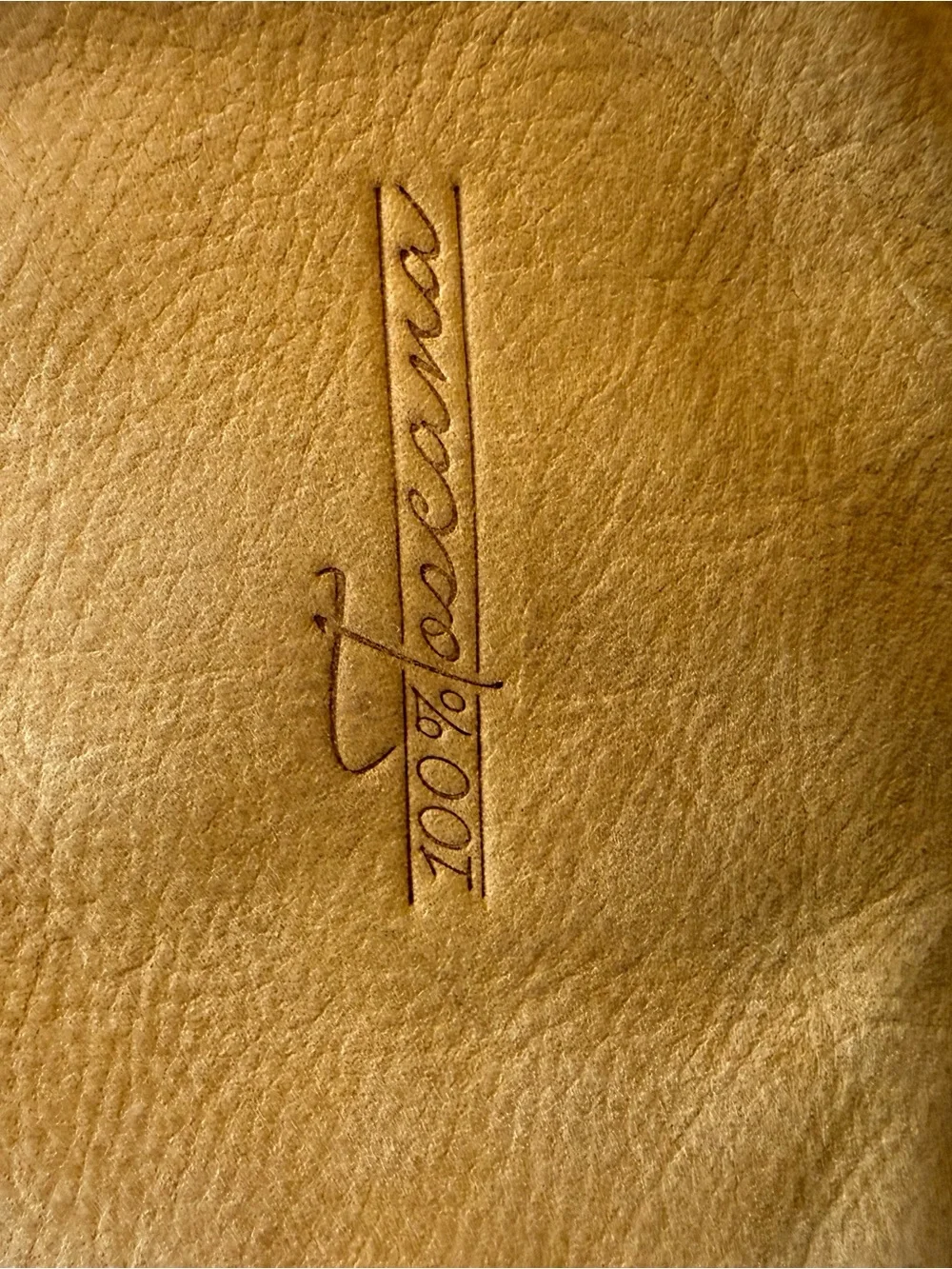 Toscana Mustard Yellow Nubuck Leather Wristlet Clutch with Brown Strap